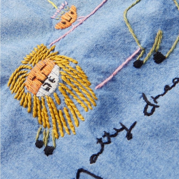 KAPITAL - Bob Marley Embroidered Cotton-Chambray Shirt - Light blue size medium - Picture 3 of 14